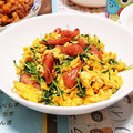 こともみ's cooksnap of when they made 簡単あと1品☆豆苗とベーコンの卵とじ.