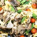 あひるとあくび's cooksnap of when they made オクラと豚肉、トマトの甘酢卵炒め.