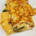yuyu7☆'s cooksnap of when they made ニラとチーズ入りの卵焼き.