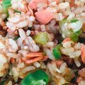 うずらのこ's cooksnap of when they made お弁当ランチ簡単☆鮭 オクラ 梅干しご飯.
