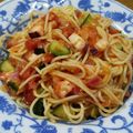 や～たん食堂's cooksnap of when they made つるつると！タコとトマトの冷製パスタ～*.