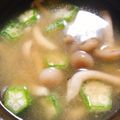 かぴーな's cooksnap of when they made なめことオクラのみそ汁.
