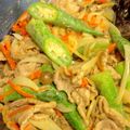 megurin777's cooksnap of when they made 絶品☆豚肉とオクラのピリ辛オイマヨ炒め.
