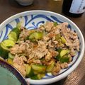 エリコフ's cooksnap of when they made 楽々☆豚肉とキュウリの梅炒め.