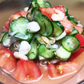 Pugまこちゃん's cooksnap of when they made 蛸と胡瓜とトマトと新玉ねぎの中華風マリネ.