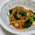 sayaendo＊'s cooksnap of when they made 混ぜるだけ＊ほうれん草キムチ納豆.