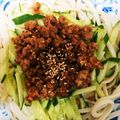 サツタバちゃん's cooksnap of when they made 我が家のジャージャー麺はひやむぎで♪.
