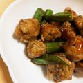 めぐまろろ's cooksnap of when they made 豚こまボールとオクラの甘辛炒め☆☆.