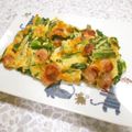 ＠迷子＠'s cooksnap of when they made 子供の喜ぶウィンナーチーズチヂミ.