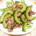hitomi♪＊'s cooksnap of when they made 茄子とゴーヤ、ひき肉のピリ辛麻婆炒め♡.