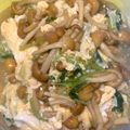 めいちママ＊'s cooksnap of when they made 簡単ヘルシー♪三つ葉となめこの卵とじ.