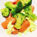 konatsu221's cooksnap of when they made 簡単♡ウインナーとブロッコリーの玉子炒め.