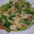conn's cooksnap of when they made ほうれん草と竹輪のマヨナン炒め.