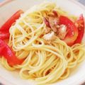 三色ハムスター's cooksnap of when they made 簡単トマトと梅ツナの冷製パスタ.