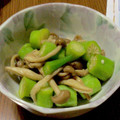 ramieru's cooksnap of when they made オクラときのこのお浸し.
