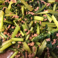clover55's cooksnap of when they made 簡単丼でもおかずでもひき肉小松菜の炒め物.
