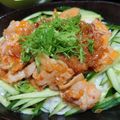 ☆くみたろう☆'s cooksnap of when they made 温玉&焼肉乗っけスタミナ冷やしうどん♡.