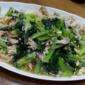 や～たん食堂's cooksnap of when they made 白滝と豚小松菜オイスター炒め.