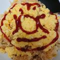 かおるっこら's cooksnap of when they made ふわふわ オムライス 電子レンジで簡単♪.