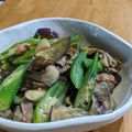 gongmei's cooksnap of when they made 茄子バター（舞茸・オクラ・ベーコン）入り.
