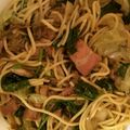ねんたぁ's cooksnap of when they made ベーコンとほうれん草のパスタ.