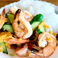 ホビ♡YoU's cooksnap of when they made きくらげとキュウリとエビと卵の簡単塩炒め.