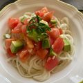 たまゴン♪'s cooksnap of when they made トマトとアボカドの塩麹だれそうめん.