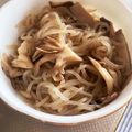 ぐでぐで～'s cooksnap of when they made 糸こんにゃくときのこのバター醤油炒め.