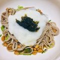 あめにゃん's cooksnap of when they made 納豆&海苔の佃煮 そば リメイクアレンジ.