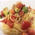 まちゃまっきー's cooksnap of when they made 生ハムとトマトの冷製パスタ.