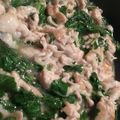しばーちゃん's cooksnap of when they made 夏バテ防止☆モロヘイヤと豚肉の簡単炒め.