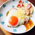 kaokaofood's cooksnap of when they made ベーコンチーズの目玉焼き.