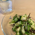 ねみねみ's cooksnap of when they made 簡単！きゅうりおくらみょうがの塩昆和え.