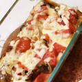 Eggplant23's cooksnap of when they made 舞茸とトマトと鯖缶のチーズ焼き.