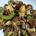 yupi☆★'s cooksnap of when they made 挽き肉とゴーヤと卵のオイスターソース炒め.