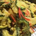 YUKIKI☆'s cooksnap of when they made ゴーヤと玉ねぎ紅生姜かき揚げ.