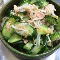 ＋SUN3's cooksnap of when they made ゴーヤとキュウリの酢の物.