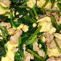 とかげのおかあさん's cooksnap of when they made ほうれん草と豚肉の卵炒め.