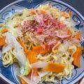 miziyui's cooksnap of when they made 袋麺で焼きそば風.