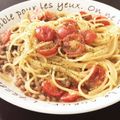 ♡кауо♡'s cooksnap of when they made 〇トマト●なっとう○クリーム●パスタ〇.
