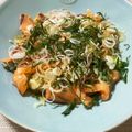 男子Gohan♪'s cooksnap of when they made スモークサーモンとナスの和風カルパッチョ.