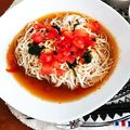 shelly616's cooksnap of when they made 夏バテに♪冷凍トマトでひんやりピリ辛素麺.