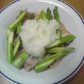 結衣ママ's cooksnap of when they made 鶏肉とアスパラのおろしポン酢和え.