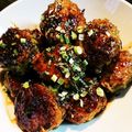 智恵ちゃんのつく恋慕's cooksnap of when they made 甘辛♪ゴーヤの肉詰めと茄子の照り焼き.