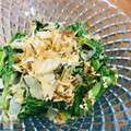 あかひな☆'s cooksnap of when they made 簡単わさび菜のゴマおかかのお浸し.