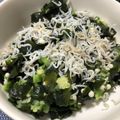 リラシャン's cooksnap of when they made オクラとわかめのしらす和え.