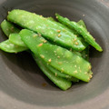 miyoopy's cooksnap of when they made 絹さやのゴマ和え.