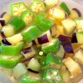 ar0's cooksnap of when they made 離乳食後期☆茄子とオクラのおひたし.