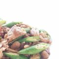 ヨメミ's cooksnap of when they made 絶品☆豚肉とオクラのピリ辛オイマヨ炒め.