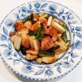 黄色いかえる's cooksnap of when they made 鶏モモと白ネギでニンニク焼き.